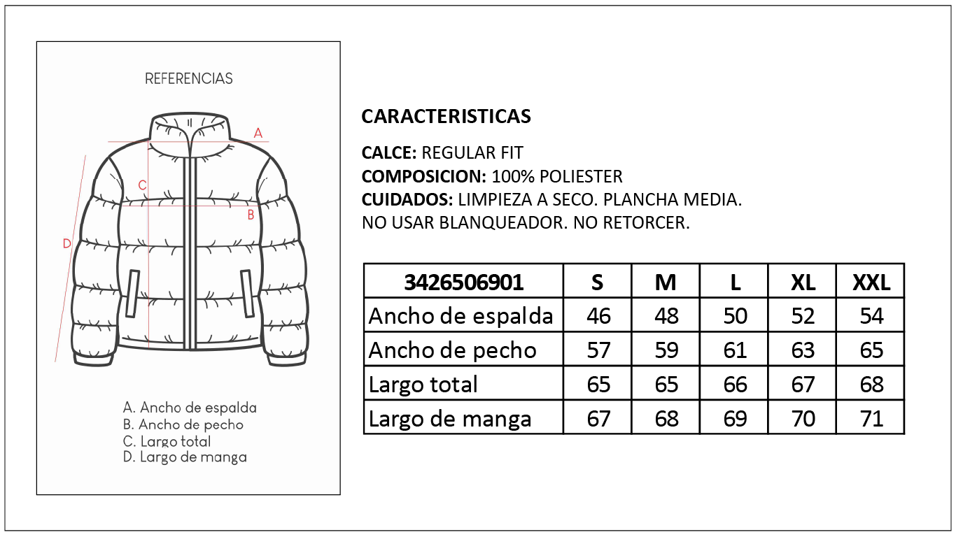Tabla de Medidas Camperas Britches